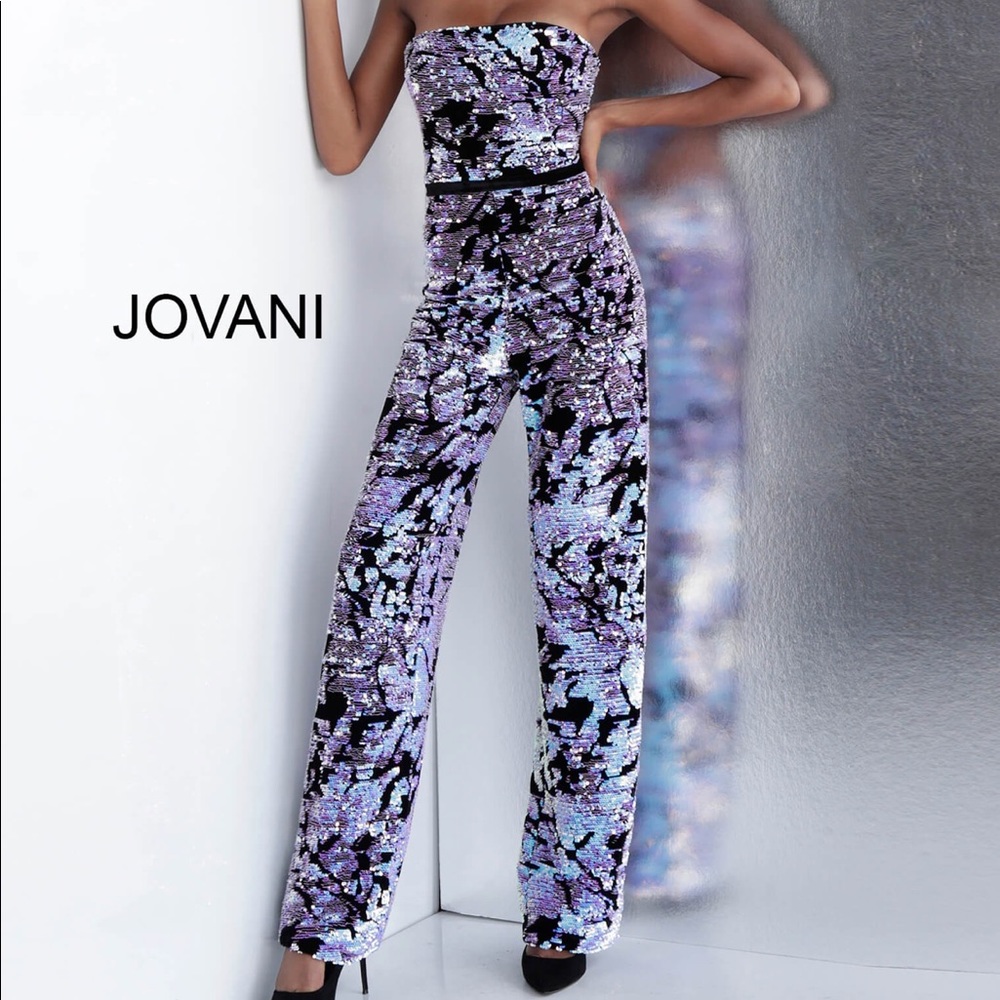 NEW Jovani Reversible Sequin Jumpsuit